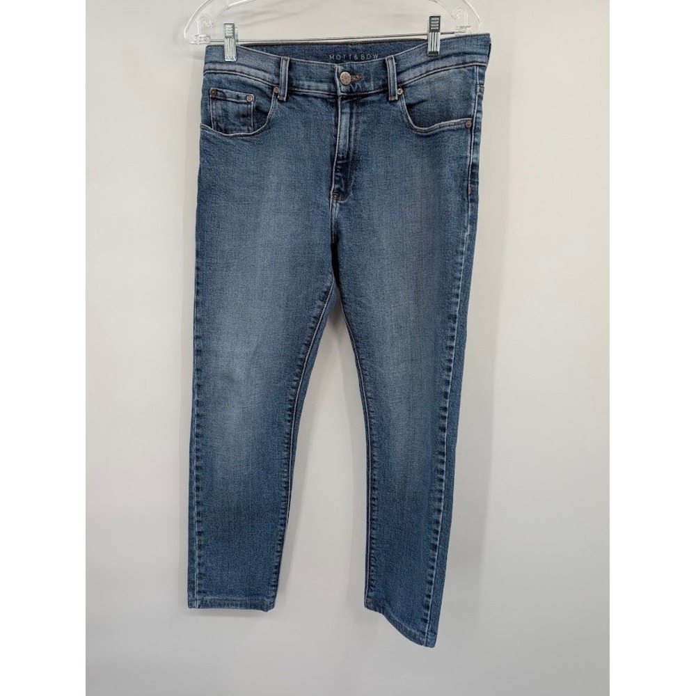 Mott & Bow Hubert Skinny Blue Jeans Men's Medium Wash Denim Stretch sz 32x32